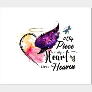 A big Piece of my Heart lives in Heaven Posters and Art